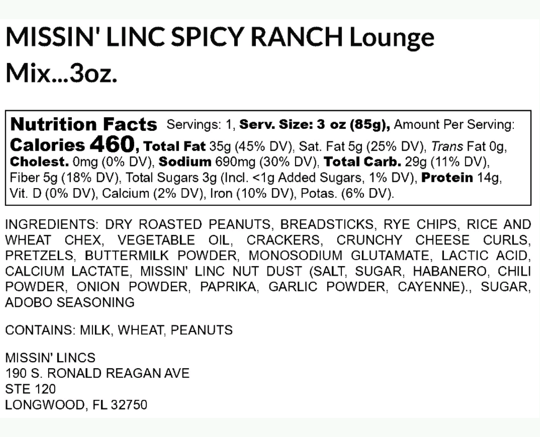 Missin' Linc Spicy Ranch Snack Mix